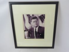 Frank Fallaci Photograhper, black and white photograph of John F Kennedy circa 1960, approx 20 x