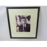Frank Fallaci Photograhper, black and white photograph of John F Kennedy circa 1960, approx 20 x