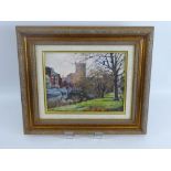 Hamish Grant Cotswold Artist (1937 - 2013), an oil painting on board depicting The Abbey at