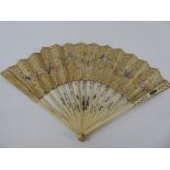A Quantity of Miscellaneous Fans, including delicate lace, linen, paper with mother-of-pearl and