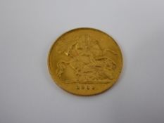 A King George V 1911 Gold Half Sovereign.