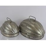 Two Vintage Chocolate Moulds, in the form of cocoa beans, approx 30 cms and 25 cms