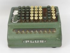 Vintage Plus Adding Machine made by the Bell Punch Company Limited of 39, St. James St., London,