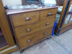 A Mahogany Chest of Drawers, comprising two short and two long drawers, approx 80 x 38 x 77 cms.