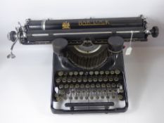 A Vintage British Bar-Lock Typewriter, circa 1925, good original condition.