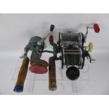 A Collection of Vintage Sea-Fishing Reels, including Penn Long Beach Nr 68, Ocean City Nr 113 and