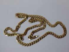 A Gentleman's 9 ct Gold Curb Link Neck Chain, approx 12.4 gms