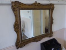 A Victorian Mirror with Wood-Carved Frame, approx 50 x 40 cms