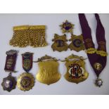 Miscellaneous Order of The Buffalo Jewels, including silver and enamel hallmarked medals, approx 120