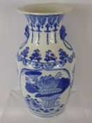 A 20th Century Chinese Blue and White Vase, approx 36.5 cms