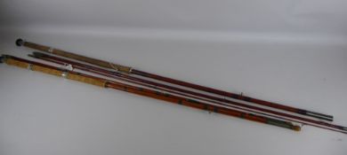 A Vintage Rudge & Son Redditch Three-Piece Salmon Rod, with another three-piece Herbert Smith & Co