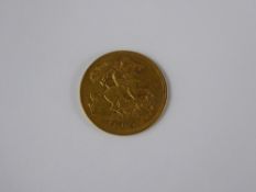 A Solid Gold Edward VII 1904 Half Sovereign, approx 4.1 gms