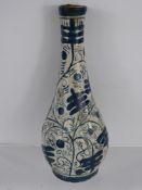 An Early Earthenware Italian Florentine/Tuscan Majolica Bottle, the small oil or scent bottle,