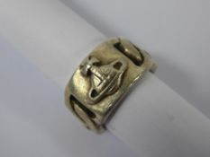 A Lady's Vivien Westwood Silver Hallmark Ring, size M, approx 12 gms