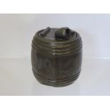 An Antique Lead Tobacco Jar, with lead press inside.