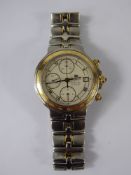 A Gentleman's Stainless Steel and Gold Raymond Weil Parsifal Automatic Chronograph Wrist Watch,