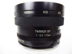 Tamron Lens 17/3.5 SP NA1 (tested).