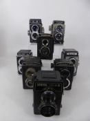TLRs Cameras, Flexaret Automat, Seagul 4, Lubitell 2, Voigtlander Brillant, SEM, Halina A1, Lubitell