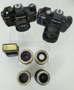 Practica BYT Cameras, B100, Bx20, 50/24 Practicar 28/2.8, 35-70, 70-210, 135/2.8, (Flash af),