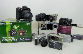 A Quantity of Digital Cameras, no chargers (some untested)