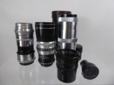 Leica Screw Fit Lenses, 35/2.8 Jupiter 12 and viewfinder, 135/3.5 Staeble, 105/3.5 Trinol, 135/4