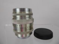 Leica Screw Fit Camera Lens Silver 85/2 Jupiter-9 nr 6304039.
