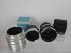 Pentacon 6 120/2.8 Biometer lens, 2 x Converter, Extension Tubes (tested - nof). (3)