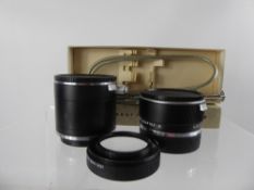 Leica R Camera Accessories, incl Macro Adaptor 14256 / Elpro-2, adaptor 14135, adaptor 14158-1, twin