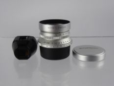 Leica Screw Fit Camera Lens 25/4, Voigtlander Skopar Lens and viewfinder, (nof - mint), boxed.