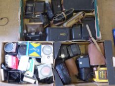 Three Boxes of Folding and Box Cameras, incl a Midge Magazine Camera.