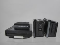 Zenza Bronica 1 x 120 Camera Back, 1 x 135 Back, Polaroid Back, Waist Level Finder.