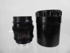 Leica Screw Fit Camera Lens 85/2 Jupiter-9 nr 7502971 Black + case (plastic).