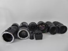 Pentax Lenses 2 x Pentax - M 70-150, viewfinder Magniflex, 28-105 Sirius (nof), 24/2.8 Sigma PK/A, 3