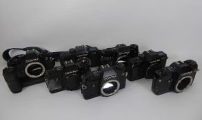 Contax Camera Bodies, 4 x Contax 137 MA Quartz, 1 x Contax 159 mm, 2 x Contax 167 MT. (all af).