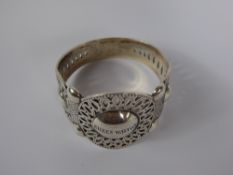 A Child's Silver Bracelet, Sheffield hallmark, dated 1873, named inscription with dated 1903, mm