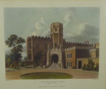 Four Chromolithographs Prints Depicting Rugby School, W. Westall, del, J. Stadler Sculptor, approx