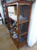 A Contemporary Teak Mexican Book Case, approx 90 x 44 x 150 cms.