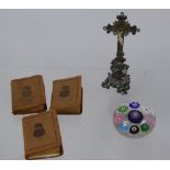 Miscellaneous Items, including a miniature paperweight, three miniature 'The Works of Shakespeare,