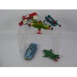 A Quantity of Vintage Die-Cast Vintage Toy Vehicles, including Corgi Lunar Bug, Dinky UFO