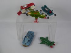 A Quantity of Vintage Die-Cast Vintage Toy Vehicles, including Corgi Lunar Bug, Dinky UFO