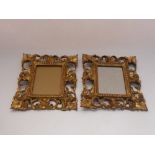 After Harry Edward Mealand, a pair of gilt wood picture frames, one mirrored, the other plain, label