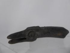 An Antique Ceramic Fragment of a Goose's Head and Neck, approx 27 cms long.