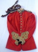 A Victorian Full Lieutenant Scarlet Tunic, Royal Engineers with Victorian brass buttons, waist