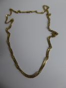 A 9 ct Yellow Gold Twisted Curb Link Necklace, approx 48 cms, approx 6 gms.