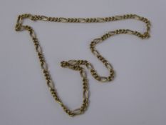 A Lady's 9ct Yellow Gold Fancy Chain Necklace, approx 42", 12 gms