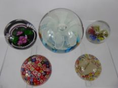 Quantity of Glass Paperweights, 'Caithness', 'Strathhearn', 'Caithness Opium Poppy' together with