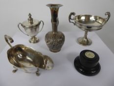 Miscellaneous Silver, including twin-handled trophy Chester hallmark mm Walker & Hall, silver twin-