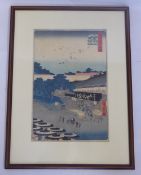 Ando Hiroshige (Japanese,1797-1858) Antique woodblock print from the 100 Views of Edo Series