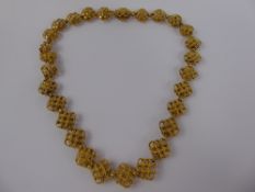 A Lady's Antique 9 ct (gilded) Yellow Gold (tested) Mughal Style Necklace, the necklace comprising