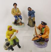 Doulton Figurines 'The Boatman', HN2417 approx 17 cms and 'Sea Harvest' HN2257 approx 20 cms, '